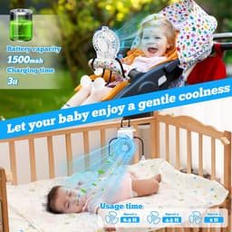 Ulisem - Tafelfan - 3 snelheden - Oplaadbaar batterij - Flexibele poten - Silicone zuignappen - Krachtige wind - Voor slaapkamer en kantoor - Draagbaar en kinderbeveiliging - USB — thumbnail 3