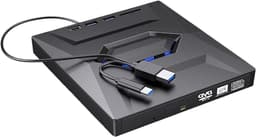 Externe DVD Brander - Optische Drive - Bestanden Archiveren - Dubbele Interface - 20 x 16 x 2.5 cm - Zwart — thumbnail 1