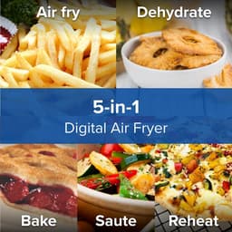 Digitale Luchtfriteuse - Airfryer - Gezond Koken - 360 Graden Technologie - 4.7 Liter - Zwart — thumbnail 3