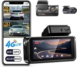 4G LTE 4K Ingebouwde Camera voor Auto – Voor- en Achtercamera – met ADAS BSD DVR Auto – Ondersteunt App-bediening via Wi-Fi – met GPS-videorecorder – Nachtzicht — thumbnail 1