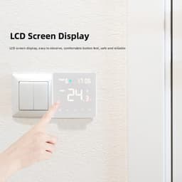 Slimme thermostaat - Wifi verwarming - Comfort regelen - Programmeerbaar schema - 8.6 x 8.6 cm - Zwart — thumbnail 3