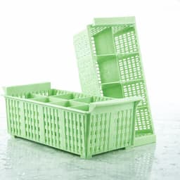 Bestekmanden Vaatwasser - Horeca Manden - Efficiënt Spoelen - Dubbelpak XXL - 2 stuks - Groen — thumbnail 1