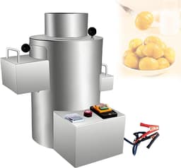 Automatische Kastanje Schiller - Keukenmachine - Snel Kastanjes Bereiden - Hoge Capaciteit 100 kg/u - 550W - Zilver — thumbnail 1