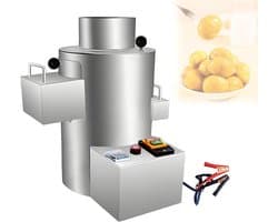 Automatische Kastanje Schiller - Keukenmachine - Snel Kastanjes Bereiden - Hoge Capaciteit 100 kg/u - 550W - Zilver