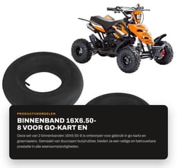 Dailygoods- Binnenband 16X6.50-8 - Zware Butylrubber - Schokabsorberend - Veilig gebruik - Anti-explosie - Duurzaam materiaal - Band — thumbnail 5