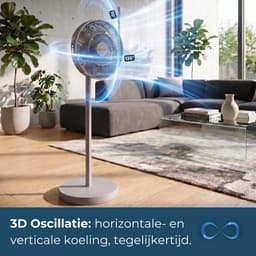 Evolar Smart Ventilator Staand - 36W - Incl. Accu - Statiefventilator - Ambient Light - WiFi - App & Afstandsbediening - EVO-SF36GW — thumbnail 2