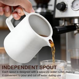 Dailygoods- Koffiezetapparaat 450 ml - Keramische Koffiedruppelaar - Porseleinen Koffiefilter - 100 Papieren Filters - Handmatige Koffiepot - BPA-vrij - Koffiemaker — thumbnail 4