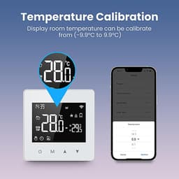 Slimme Thermostaat - App Gestuurd - Comfort Verhogend - Draadloze Installatie - 86 x 86 cm - Meerdere Kleuren — thumbnail 4