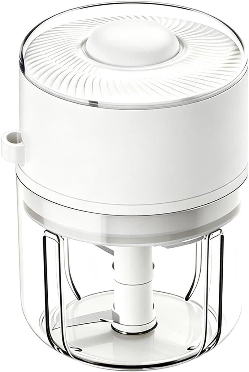 Elektrische Mini Chopper - Keukenmachine Hakmolen - Snel Ingrediënten Snijden - Vaatwasserbestendige Onderdelen - 350 ml Capaciteit - Wit — afbeelding 1