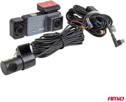 AMiO Dashcam 4K + 2K + 1K WLAN – Triple Camera Auto Camera UHD WiFi 512GB Ondersteuning – Voor, Achter en Interieur Opname 3.39” Display G Sensor Parking Mode — thumbnail 4