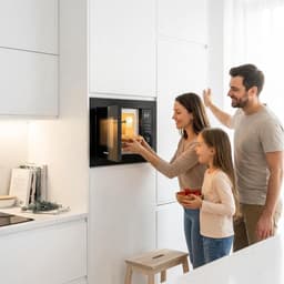 Inbouw Magnetron - Compacte Oven - Snel Eten - Grillfunctie 900W - 25 Liter - Zwart — thumbnail 4