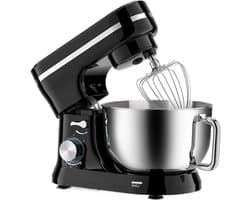 Elektrische Standmixer - Keukenmachine - Bakken en Mixen - 8 Snelheden Kantelkop - 45 Liter Kom - Zilver