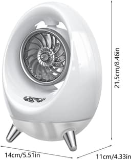 VHV-Mini Aircooler met Waternevel - Oplaadbare Mobiele Luchtkoeler met 2000mAh Accu - Gemakkelijk Schoon te Maken Ventilator met 4 Snelheden - Stille Luchtbevochtiger voor Slaapkamer en Kantoor — thumbnail 5