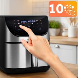 Berdsen BD-659 Serie - Airfryer - 1700W - 8L - Zilver — thumbnail 5