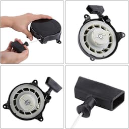 Trekstarter - Repeteerstarter Motor - Grasmaaier Onderhoud - Duurzaam ABS Materiaal - 15x15x5 cm - Zwart — thumbnail 2