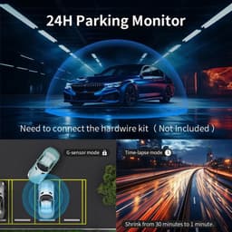 4K Dashcam met GPS, WiFi & 24u Parkeermodus – Voor- en Achtercamera – Sony Sensor – Nachtzicht – Loop Recording – Zwart — thumbnail 3