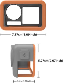 Geschikt voor DJI Action5 Pro beschermhoes, uitbreidingsframe voor sportcamera, beschermhoes, accessoires, waterdichte behuizing, duikbehuizing, beschermhoes, afneembaar ontwerp, ventilatieopeningen, schokbestendig (zwart) — thumbnail 3