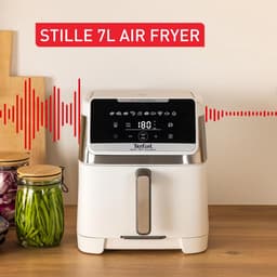 Stille Airfryer - Heteluchtfriteuse XXL - Gezond Koken - Silent Technology - 7 Liter - Wit — thumbnail 5