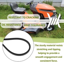 Dailygoods- Transmissieriem - Compatibel met AYP 46" Dek - Onderdeelnummers 21546607/405143/584453101 - Vervangingsriem - Geschikt voor Grasmaaier - Hoge kwaliteit - Maaierriem — thumbnail 5