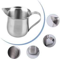 Dailygoods- Melkkannetje 800 ml - Melkkannetje RVS - Opschuimkan - Espressokannetje - Barista Melkkannetje - Hittebestendig en vuilafstotend - Melkkan — thumbnail 5