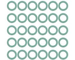 30 stuks groene vezelringen 1/2 inch (18 x 12 x 1,5 mm) afdichtringen hoge temperatuur vezelring voor gaskookplaat boiler omvormerklep