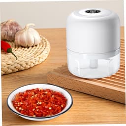 Mini Keukenmachine - Voedselhakker - Snel Ingrediënten Snijden - Draadloos USB Opladen - 100 ml - Wit — thumbnail 5