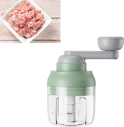 Knoflookhakker Keukenmachine - Mini Food Chopper - Snel Ingrediënten Snijden - Sterke Mengkracht - Compact Design - Groen — thumbnail 3