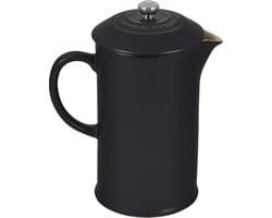 Cafetière French Press van aardewerk - 1 liter - 3-4 kopjes - satijnzwart - Le Creuset stainless steel press