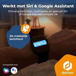 Denver Smartwatch - Android & iOS - Volledige Belfunctie - 100 Sportmodi - Sporthorloge - Hartslagmeter - Bloeddrukmeter - Stappenteller - SWC195 — thumbnail 3