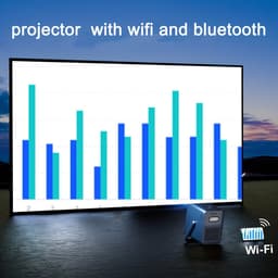 Beamer – Projector – Mini Beamer – Draagbare Beamer – Office Projector – Native Full HD 1080p – 1000 ANSI Lumen – WiFi 5.3 Draadloos — thumbnail 3