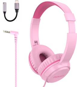 USB C Koptelefoon Kinderen - Geschikt voor iPad - Koptelefoon Kind met Draad - Geluidsdempend - Roze — thumbnail 1