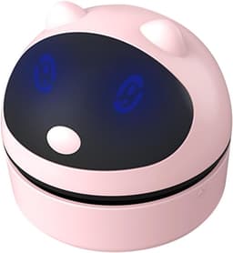 Stofzuiger - Schattig robotontwerp - Tafelmodel stofzuiger - Draadloos en USB-oplaadbaar - Compact en lichtgewicht (Roze) — thumbnail 1