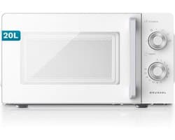 Magnetron met grill - Compacte oven - Snelle maaltijden - Veelzijdige kookopties - 20 liter inhoud - Wit