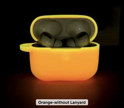 Coverup Hoesje - Geschikt voor AirPods Pro 3 Hoesje - Coverup Siliconen AirPods Case met Sleutelhanger - Oranje — thumbnail 1