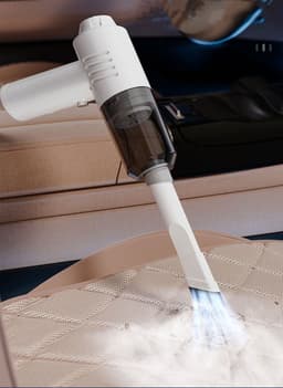 Draagbare mini-handstofzuiger voor in de auto - Krachtige draadloze stofzuiger - Lichtgewicht - Gemakkelijk vast te houden - Elektrische luchtblazer, kleine stofzuiger voor thuis, keuken, cadeau - zwart — thumbnail 5
