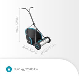 Kooimesmaaier - Handgrasmaaier - Engels Gazon Maaien - Wrijvingsloze Technologie - 40 cm Maaibreedte - Grijs — thumbnail 4
