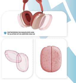Shieldcase TPU Cover bescherming geschikt voor Airpods Max 1/2 - Schokbestending - Beschermhoes voor koptelefoon - Roze — thumbnail 2