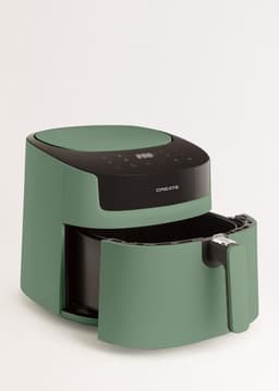 Grote Heteluchtfriteuse 6,2 Liter Saliegroen met Timer en LCD — thumbnail 3