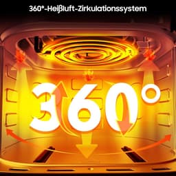 XXL Heteluchtfriteuse 6.5L met Digitale Display en 8 Programma's - Zwart — thumbnail 3