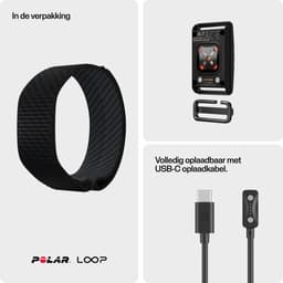 POLAR LOOP WEARABLE HEALTH BAND & FITNESS TRACKER ZWART S-L — thumbnail 3