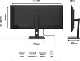 JAPANNEXT Gaming Monitor 40" IPS UWQHD (3440x1440) 144hz 1ms | JN-IPS401UWQHD144-C90W — thumbnail 2