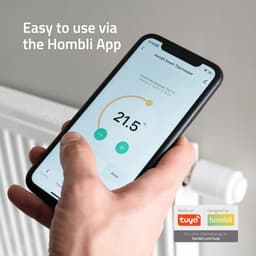 Hombli Slimme Radiatorknop - Thermostaatkraan - Thermostatisch - Uitbreiding 1 stuk - Verbruiksmeter - Incl. Koppelstukken — thumbnail 3