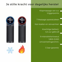 Beurer MG 195 HOT & COLD Massage Gun - Verwarmt & koelt spieren - Incl. 7 opzetstukken - 9 Intensiteitsniveaus - Krachtige accu - Draadloos gebruik - 3 Jaar garantie — thumbnail 5