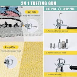 Tapijttuftpistool Black Set 2 - Aluminium En Kunststof - 5.5 Kg - Voor Tapijt Maken En Sculpturen - Handgereedschap — thumbnail 4