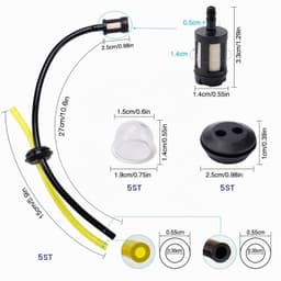 5 Sets Universele Brandstoffilterset, Grasmaaier Brandstofleiding, Brandstofslang met Filter Primer Lamp Assy, Maaimachine Maaier Brandstofbuis Strimmer voor Maaier Bosmaaier, Grasmaaier — thumbnail 2