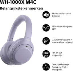 Sony WH-1000XM4C (2026) – Draadloze Noise Cancelling koptelefoon - Lavendel — thumbnail 5