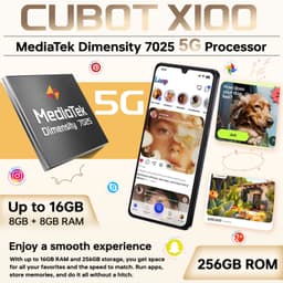 CUBOT X100 5G Smartphone 16GB RAM-256GB ROM 6,88"120Hz HD-64MP Camera-5100mAh,Android15 — thumbnail 4