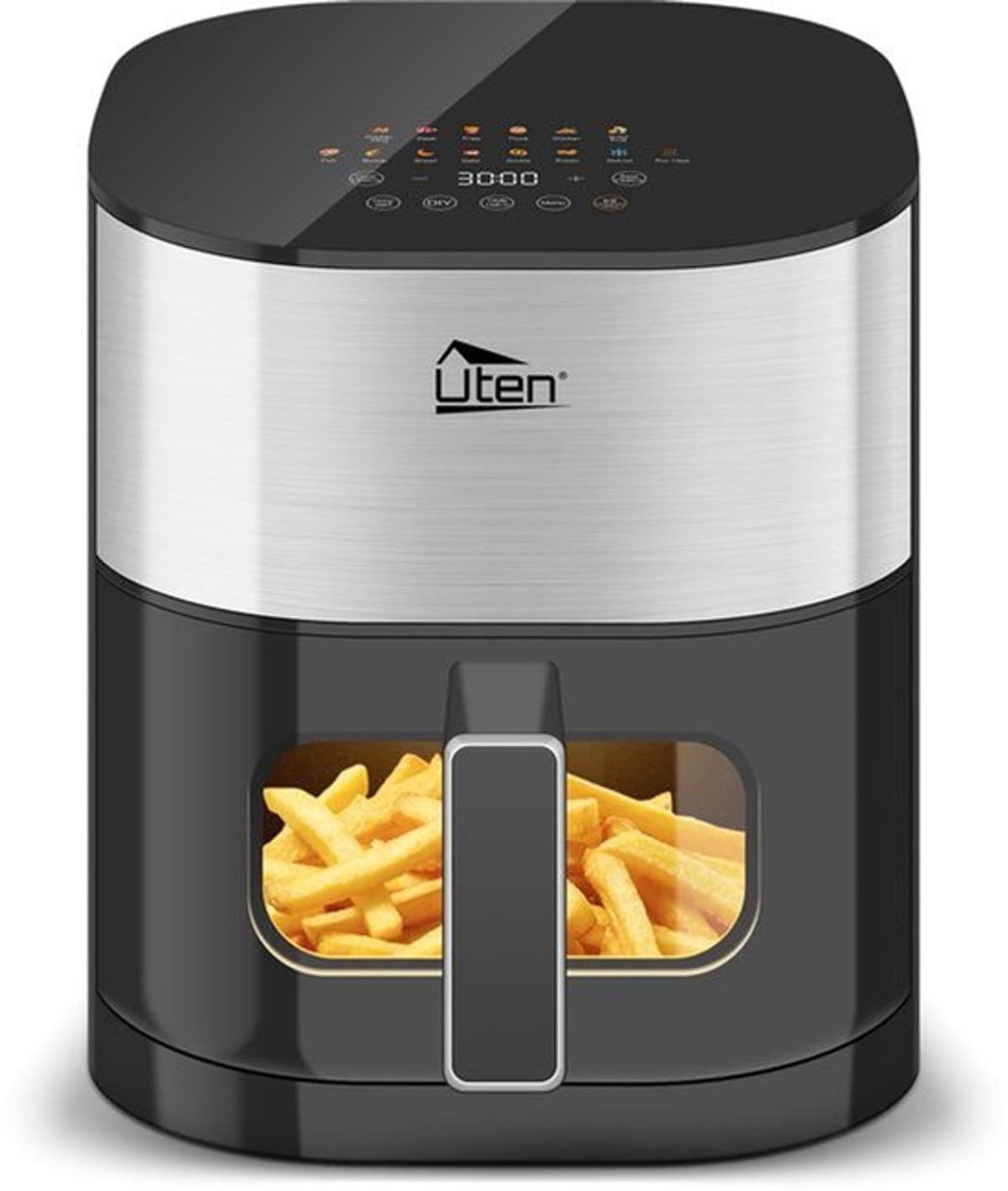 Heteluchtfriteuse Dual Zone - 2000 W Vermogen - 5,5 Liter Inhoud - Roestvrij Staal - Olievrij Bakken - Airfryer — afbeelding 1