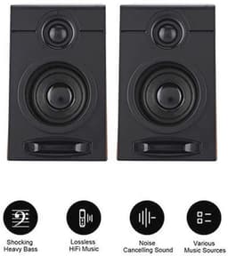 Multimedia Luidsprekersysteem met 3-Inch HiFi Luidsprekers en Heavy Bass Geluid - USB 2.0 Computerluidsprekers voor Tablet en PC — thumbnail 3