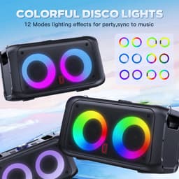 Milova Karaoke set - Karaoke microfoon - Professioneel geluidssysteem - Draadloze microfoons - 3D surround sound - Muziek - Karaoke - Draagbare luidsprekers — thumbnail 3